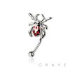 SPIDER 316L SURGICAL STEEL CURVED BARBELL/EYEBROW